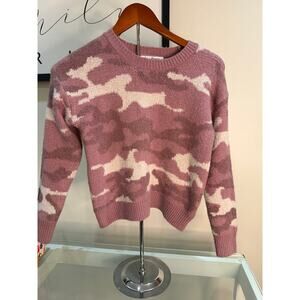 💕 Girls Pink Camo Sweater – Size 10/12 | NWT 💕